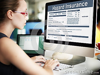 Hazard Insurance Damage Harm Risk Safety Concept Stock Photo