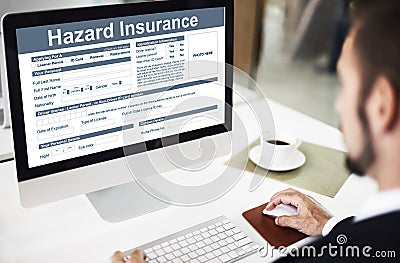 Hazard Insurance Damage Harm Risk Safety Concept Stock Photo