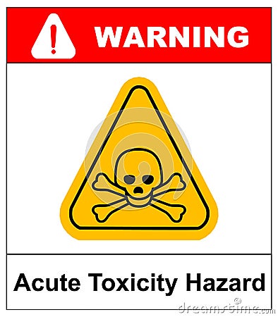 Hazard pictogram, acute toxicity. Vector illustration Vector Illustration