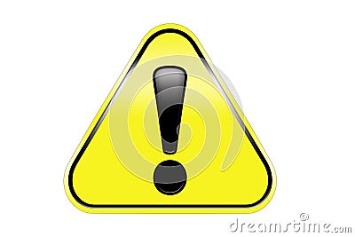 Hazard warning attention sign Stock Photo