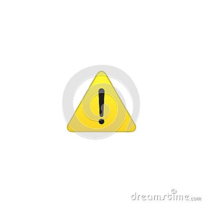 Hazard Warning Icon Vector. Exclamation Mark Symbol Image Vector Illustration