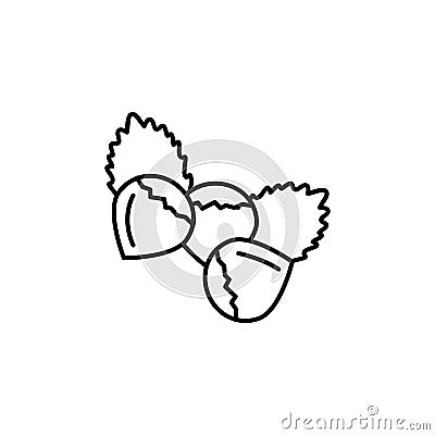 Hazel icon. Simple line, outline vector of organic food icons for ui and ux, website or mobile application Stock Photo