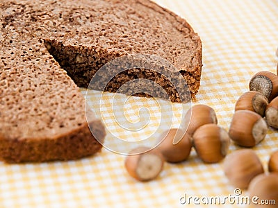 Hazelnut cake Stock Photo