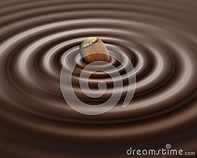 Hazelnut chocolate Stock Photo