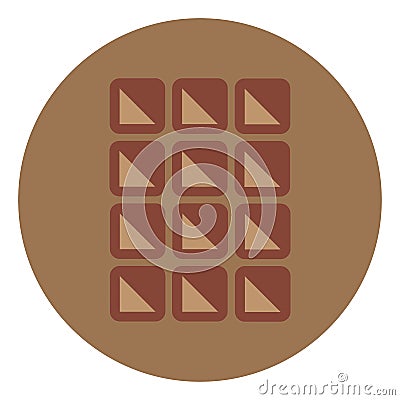 Hazelnut chocolate, icon Vector Illustration