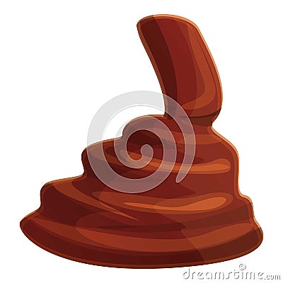 Hazelnut chocolate paste icon, cartoon style Vector Illustration