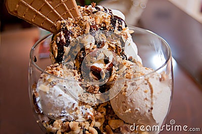 Hazelnut Icecream Stock Photo