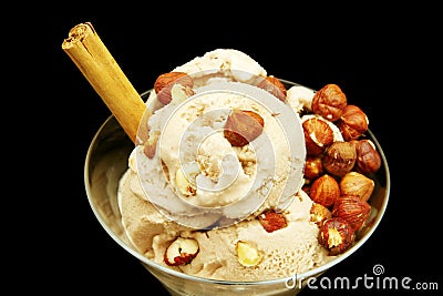 Hazelnut Icecream Stock Photo