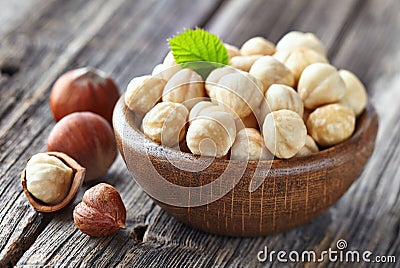 Hazelnuts kernel Stock Photo