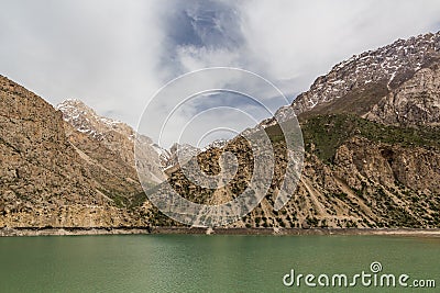 Hazor Chasma lake in Marguzor Haft Kul in Fann mountains, Tajikist Stock Photo