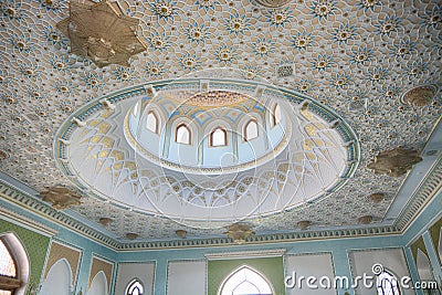 Hazrati imam comlex. Close up view of the madrasah. Islam building in Uzbekistan Stock Photo