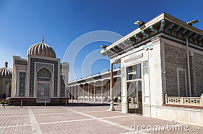 Hazret-Khizr mosque with the mausoleum of the first President of the Republic of Uzbekistan Islam Karimov. Samarkand, Editorial Stock Photo