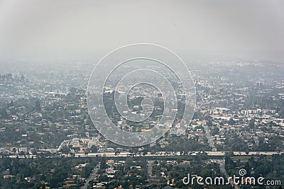 Hazy view from Mount Helix Stock Photo