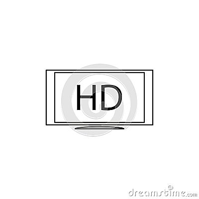 hd monitor icon Stock Photo