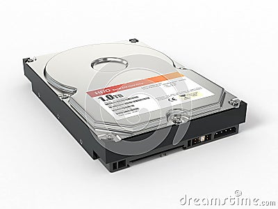 HDD. ATA Hard disk drive. 3d Stock Photo