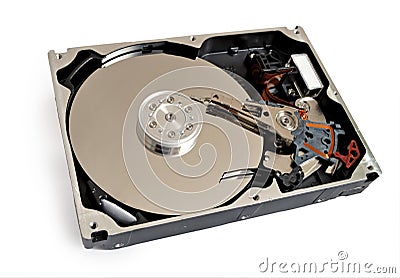 Hdd of computer isolated Stock Photo