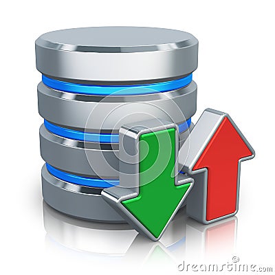 HDD database and backup concept Stock Photo