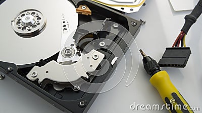 HDD harddisk file save record hardware concept Stock Photo
