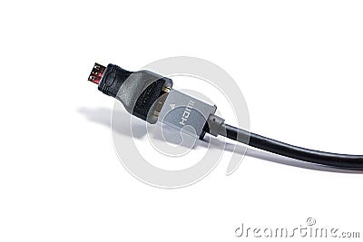 Cable Hdmi and adapter Editorial Stock Photo