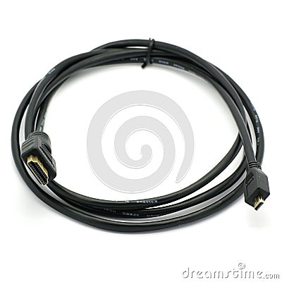 HDMI / Micro-HDMI Cable Stock Photo