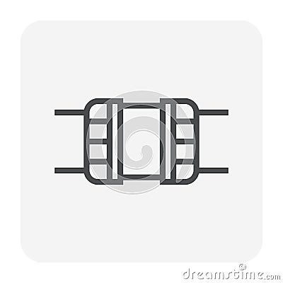 Hdpe pipe icon Vector Illustration