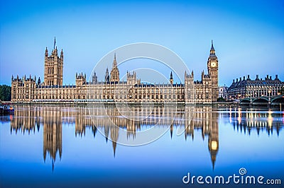 Hdr image of Houses of parliament Stock Photo