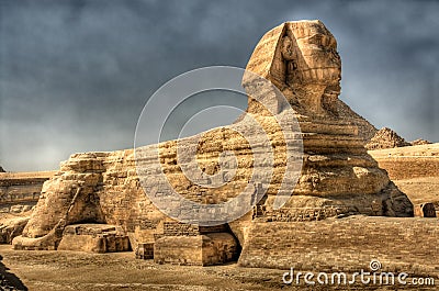 HDR image of The Sphinx at Giza. Egypt. Stock Photo