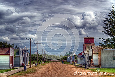 HDR of a small village Stock Photo