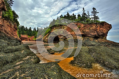 HDR St Martins Caves Seaweed Formation Stock Photo