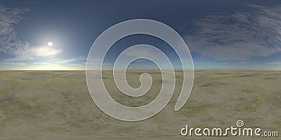 Hdri, simple landscape, earth and sky Stock Photo