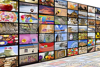 HDTV broadcast concept Stock Photo