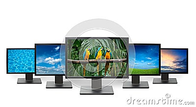 HDTV television concept Stock Photo