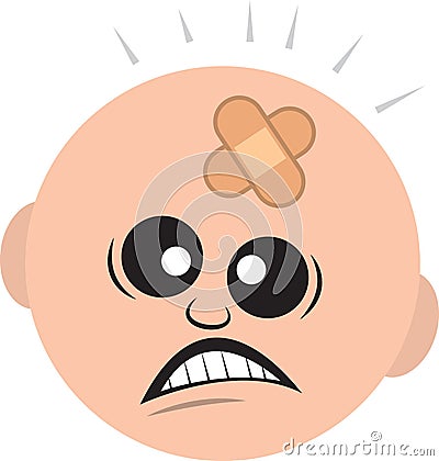 Head Bandage Vector Illustration