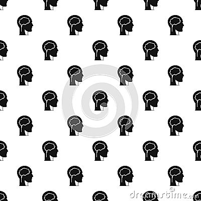 Head with brain pattern vector Vector Illustration