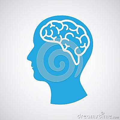 Head with brain Vector Illustration