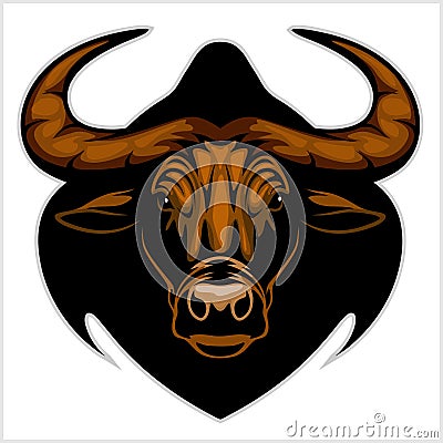 Head of Bull Vector Illustration