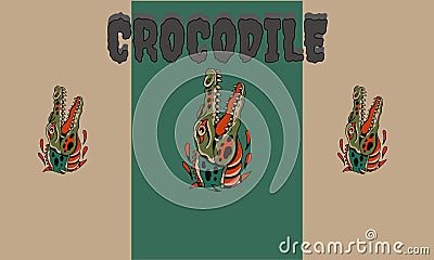 head crocodile vector illustration mascot design Vector Illustration