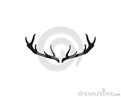 Head deer animals logo black silhouete icons Vector Illustration