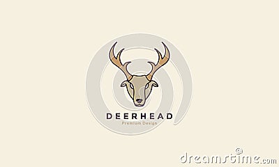 Head deer brown modern logo design vector icon symbol illustration Vector Illustration