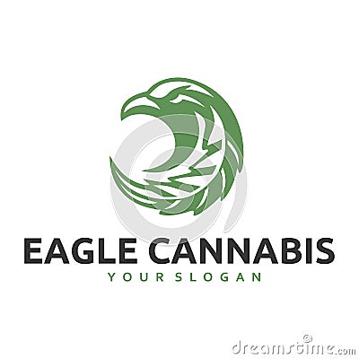 Head Eagle Cannabis Stock Photo