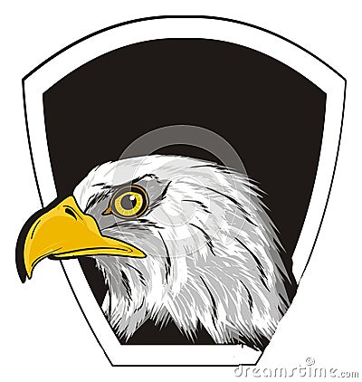 Head of eagle and clean icon Stock Photo