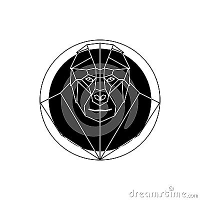 Head gorilla logo Vector Illustration