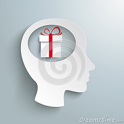 Head Hole Gift Vector Illustration