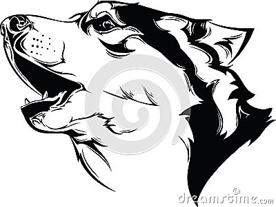 Head howling dog Stock Photo