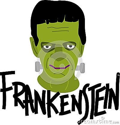 Icon of famous monster Frankenstein Vector Illustration