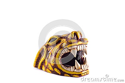 Head of a Jaguar with open mouth and big teeth Stock Photo