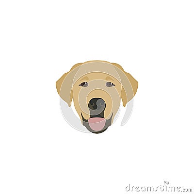 Head labrador dog. Vector Illustration