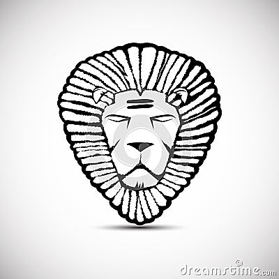 Head lion logo vector design, rastafarian concept Vector Illustration