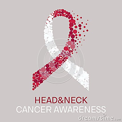 Head and neck cancer poster Vector Illustration