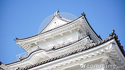Head of Odawara Castle at morning in autumn, Odawara, Kanagawa P Editorial Stock Photo